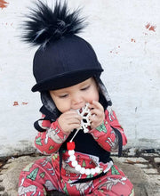 Holiday Christmas Snowflake Teether and Pacifier Clip/Teething Leash Combo